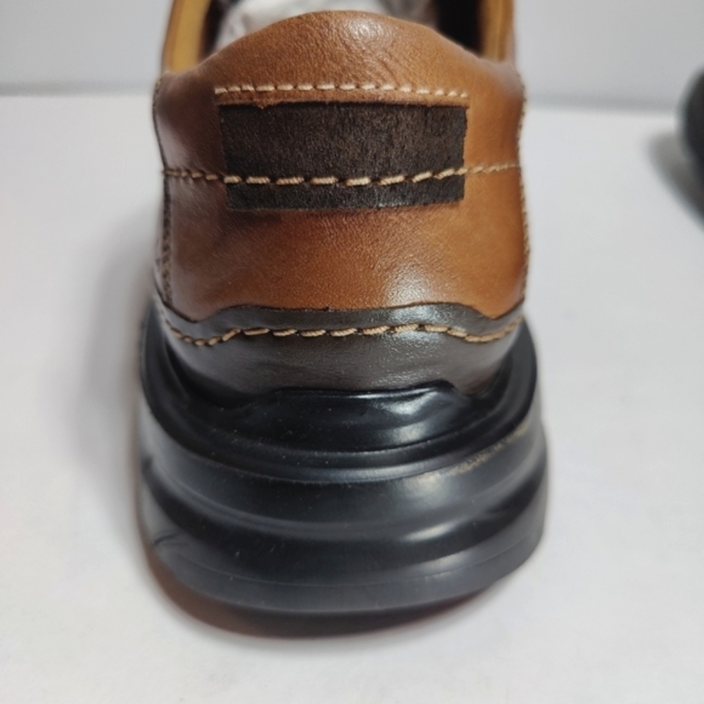 Clarks Men's Gessler Lace Formal Dress Brown Leather Oxford Shoes Size 14 - Picture 8 of 12
